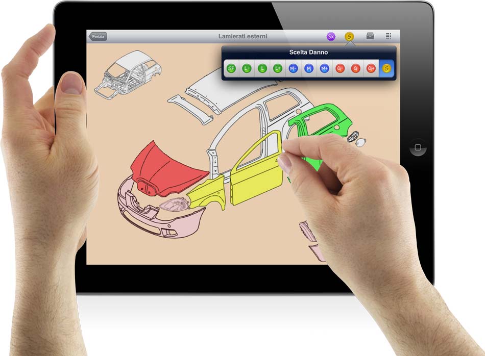 iWincar e iWinper con iPad - La Grafica del veicolo